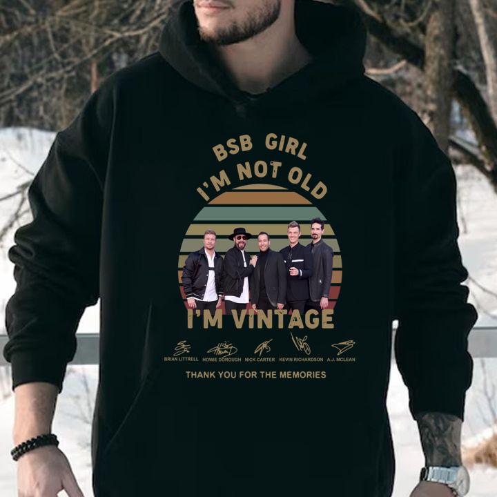 BSB girl i'm not old i'm vintage signatures thank you for the memories t-shirt
