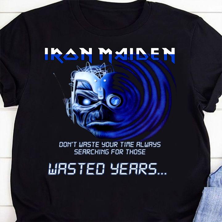 Iron Maiden Band Skeleton Dont Waste Your Time Always Searching For Those Wasted Years t-shirt 2 4thofjulyshirt News