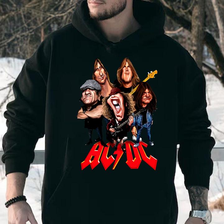 Acdc Band Members Cartoon t-shirt