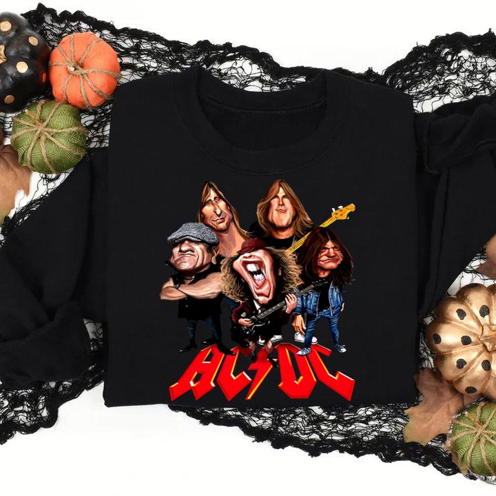 Acdc Band Members Cartoon t-shirt