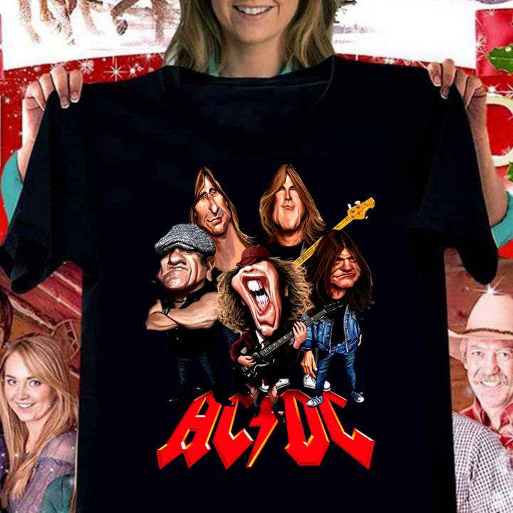 Acdc Band Members Cartoon t-shirt