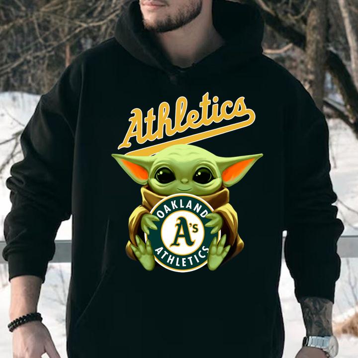 Baby Yoda Hug Oakland Athletics Star Wars t-shirt