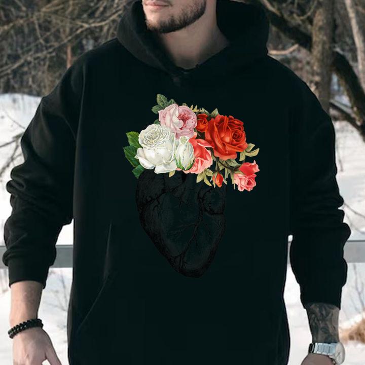 Flower Anatomical Heart t-shirt