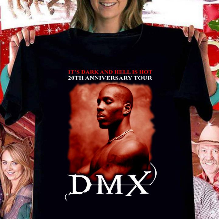 It's dark and hell is hot 20th anniversary tour DMX 1970-2021 t-shirt