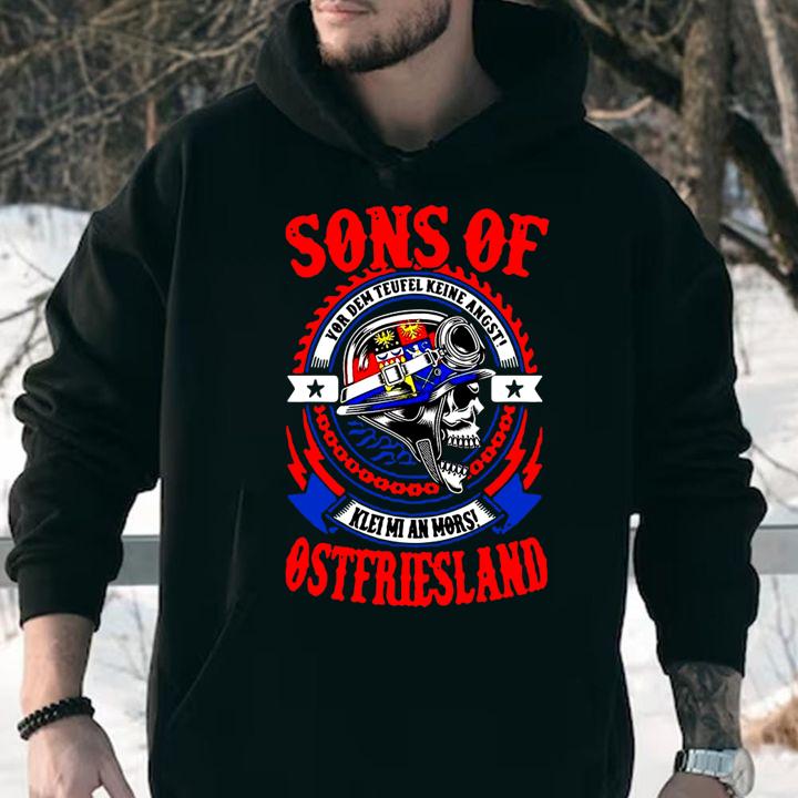 Skull Sons of vor dem teufel keine angst klei mi an mors ostfriesland t-shirt