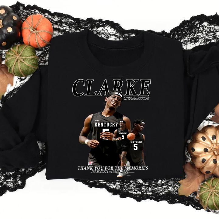 Terrence Clarke 2001 2021 Thank You For The Memories t-shirt