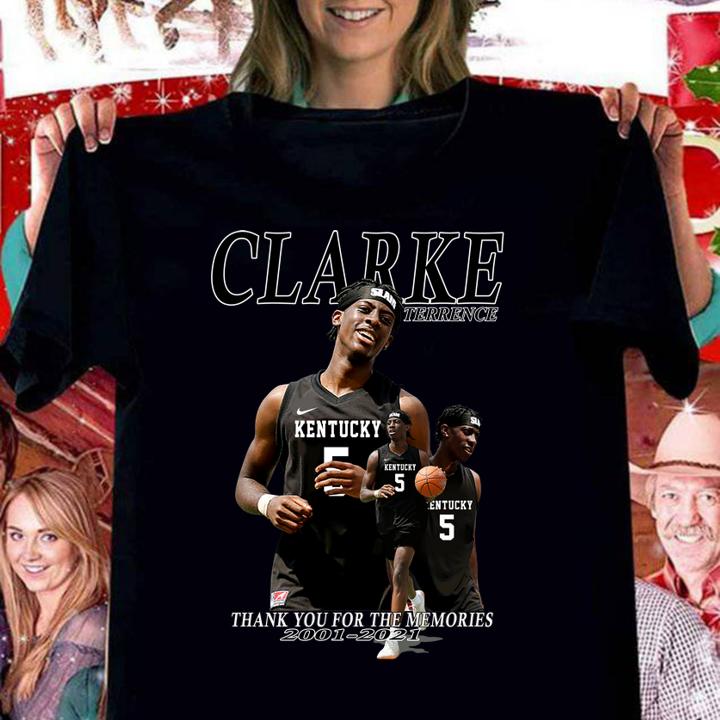 Terrence Clarke 2001 2021 Thank You For The Memories t-shirt