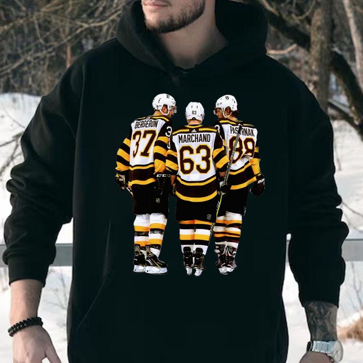 Boston Bruins Hockey Bergeron 37 Marchand 63 Pasternak 89 t-shirt