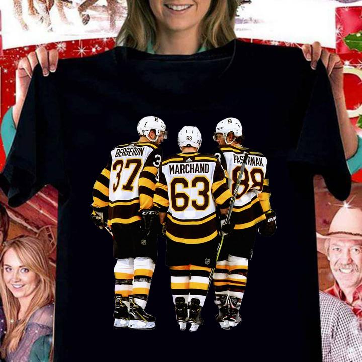 Boston Bruins Hockey Bergeron 37 Marchand 63 Pasternak 89 t-shirt