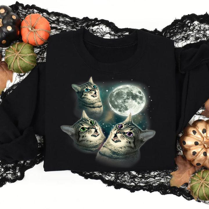 Official Three Cats Moon t-shirt