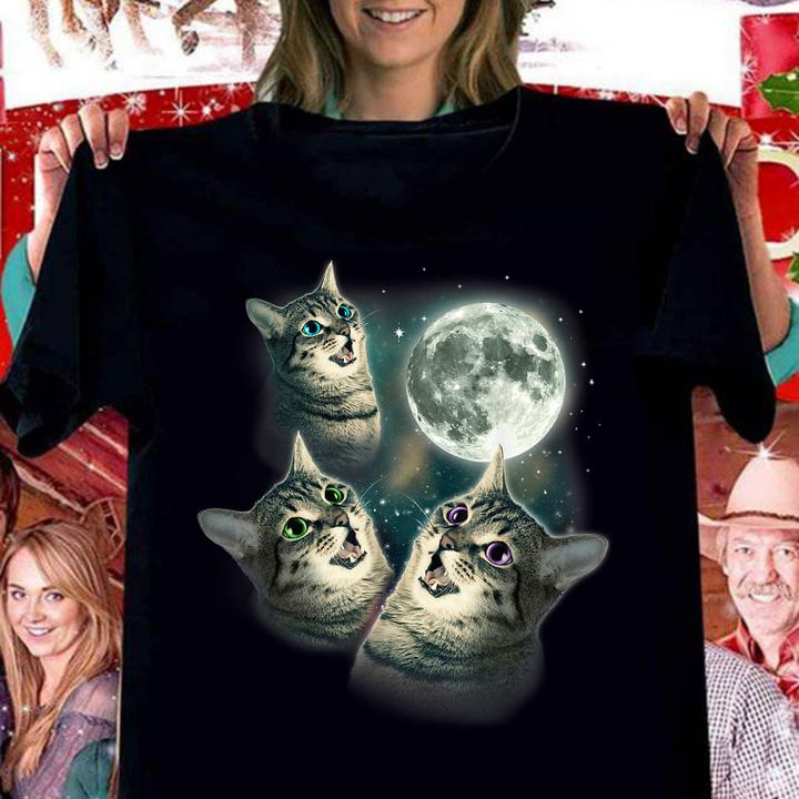 Official Three Cats Moon t-shirt