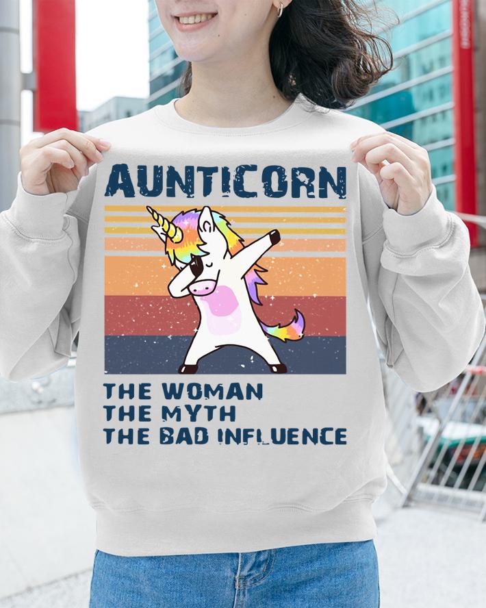 Dabbing Unicorn Aunticorn The Woman The Myth The BInfluence Vintage t-shirt 3
