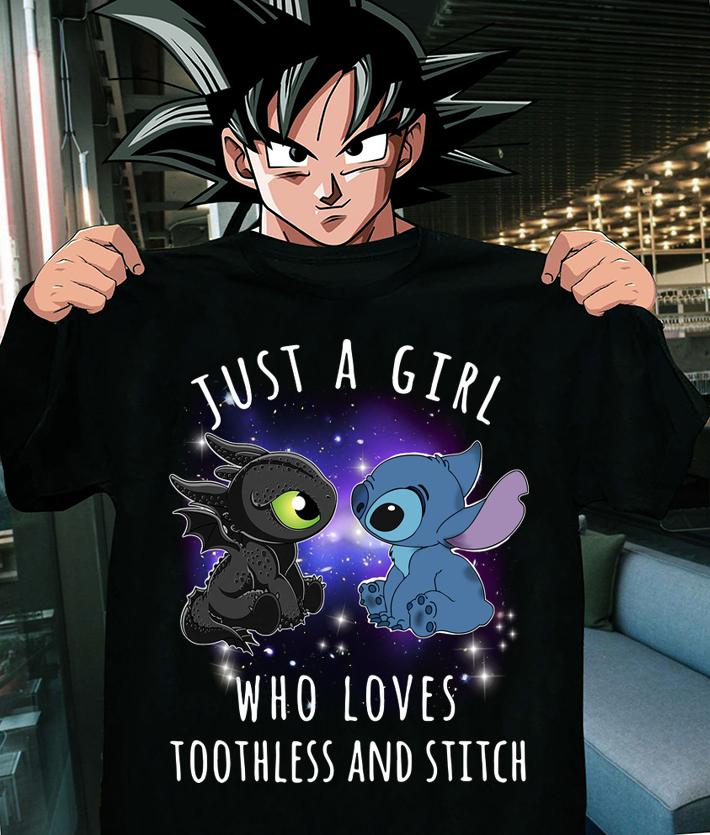 Just a girl who loves Toothless and Stitch t-shirt 8
