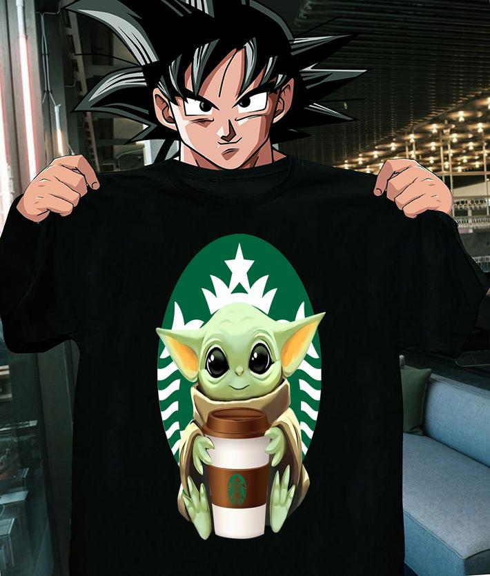 Star Wars Baby Yoda Hug Coffee Starbucks t-shirt 8