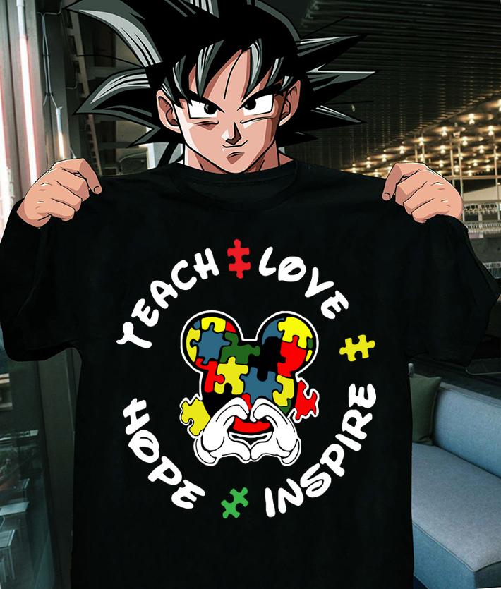 Autism Teach Love Hope Inspire Mickey Disney t-shirt