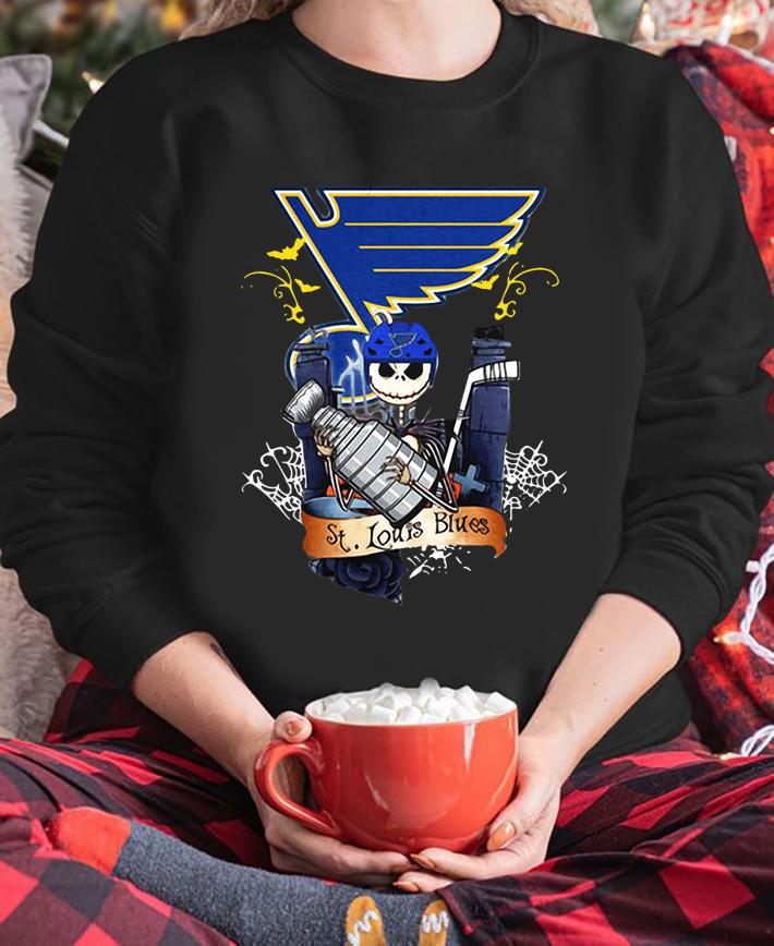 St Louis Blues Jack Skellington Hug Stanley Cup Champions t-shirt