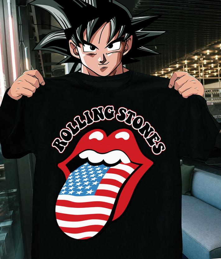 Awesome USA Tongue Rolling Stones American flag t-shirt