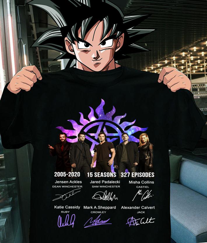 Supernatural 2005 2002 15 Seasons 327 Episodes Signatures t-shirt
