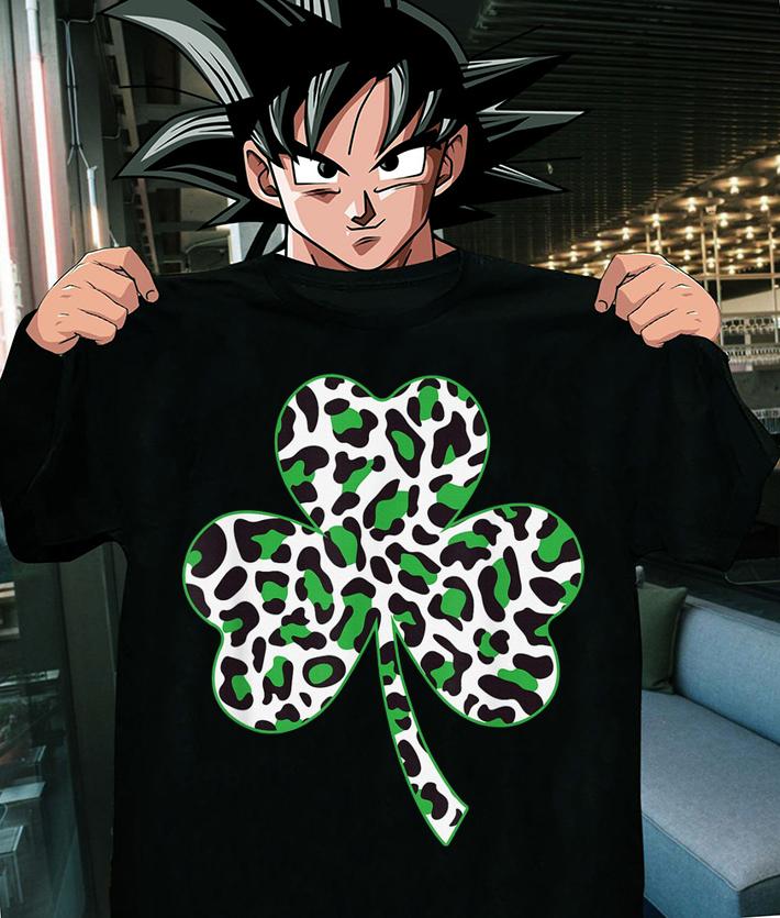 Awesome Cute Shamrock Leopard Print St Patricks Day Irish Pattern t-shirt