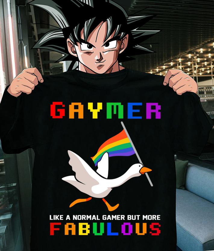 Lgbt Duck Gaymer Like A Normal Gamer But More Fabulous t-shirt