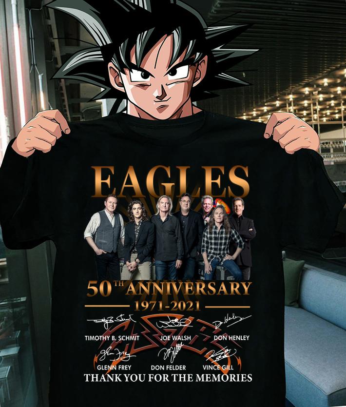 Eagles 50th Anniversary 1971 2020 Thank You For The Memories Signatures t-shirt