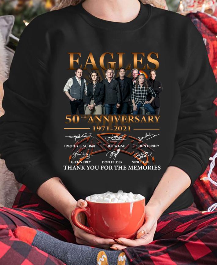 Eagles 50th Anniversary 1971 2020 Thank You For The Memories Signatures t-shirt