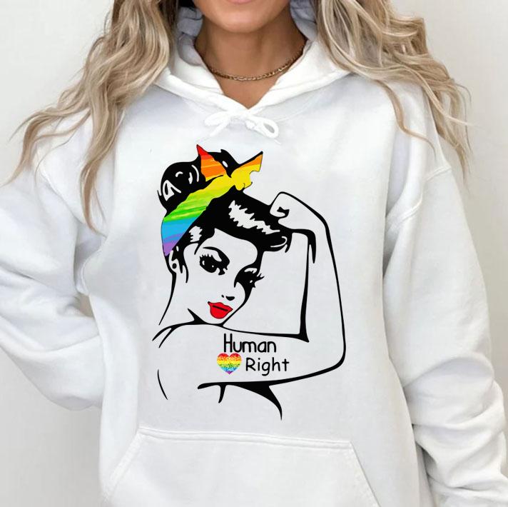 Rosie pin up breast cancer LGBT human right t-shirt