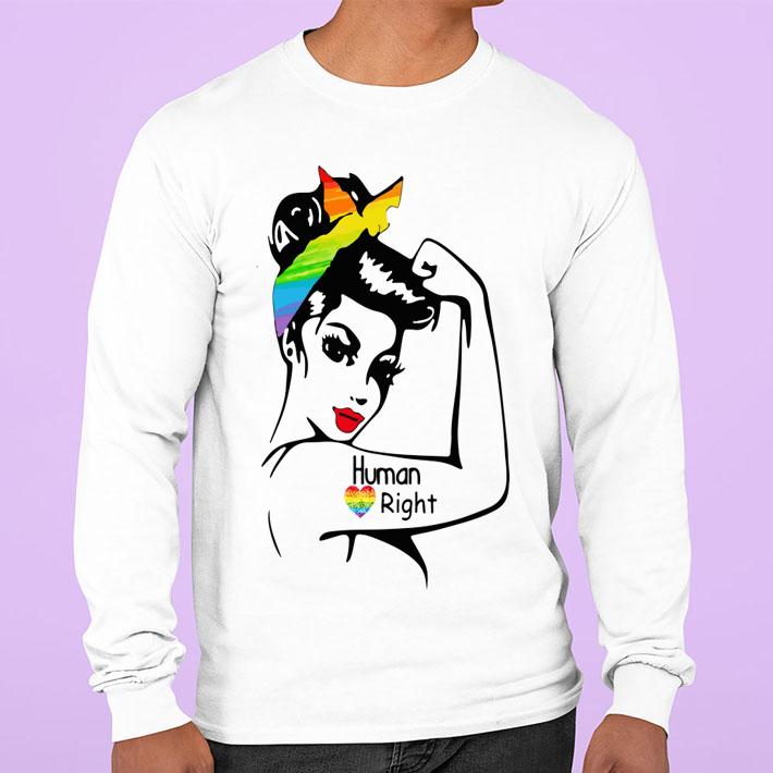 Rosie pin up breast cancer LGBT human right t-shirt