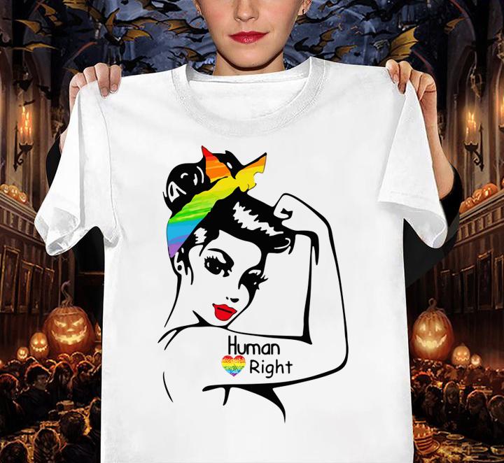 Rosie pin up breast cancer LGBT human right t-shirt