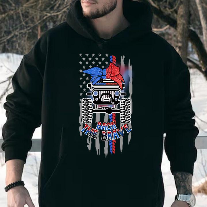 Jeep Back The Brave American Flag t-shirt