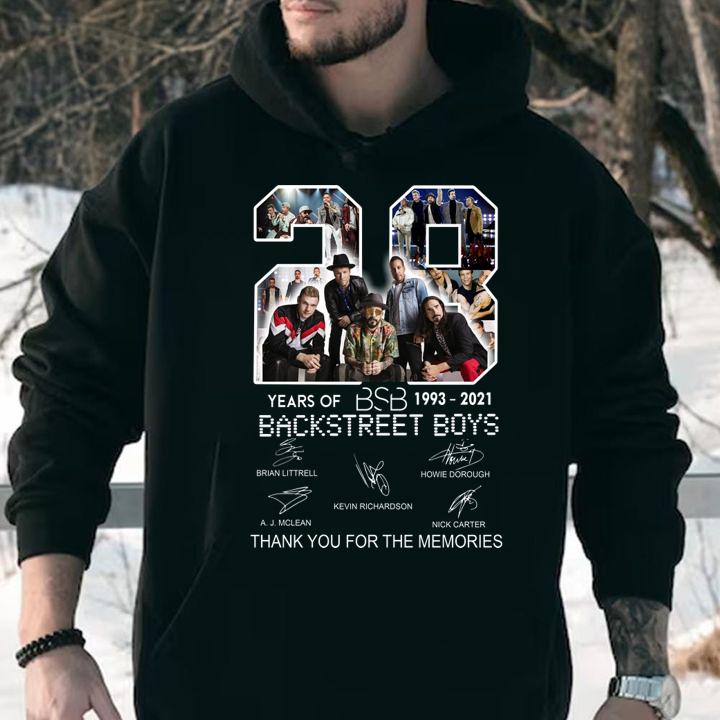 28 years of BSB 1993-2021 Backstreet Boys, thank you for the memories t-shirt