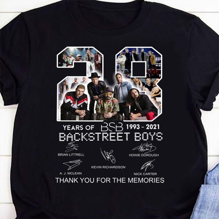 28 years of BSB 1993-2021 Backstreet Boys, thank you for the memories t-shirt 1 Clothing, Doctor Herotee News, Doctorherotee News