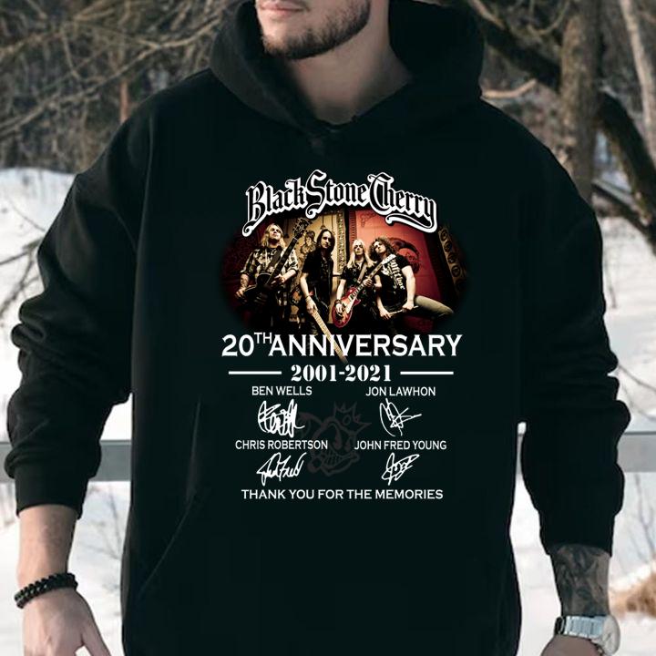 Black Stone Cherry 20th Anniversary 2001-2021 Signatures t-shirt