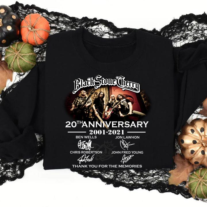 Black Stone Cherry 20th Anniversary 2001-2021 Signatures t-shirt