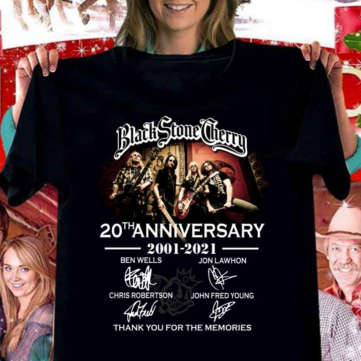 Black Stone Cherry 20th Anniversary 2001-2021 Signatures t-shirt