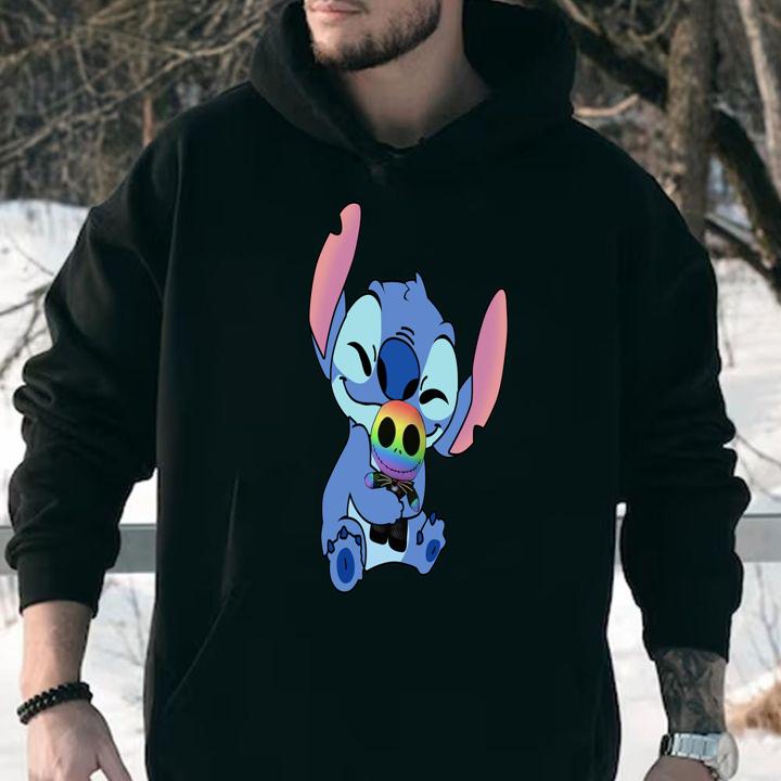 Disney Stitch Hug Jack Skellington Lgbt t-shirt