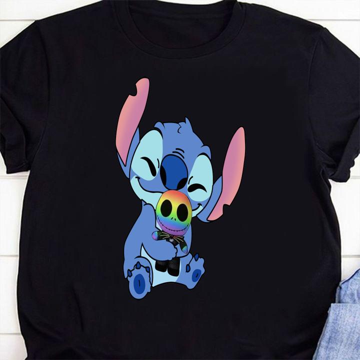 Disney Stitch Hug Jack Skellington Lgbt t-shirt 11 custom printed t-shirts