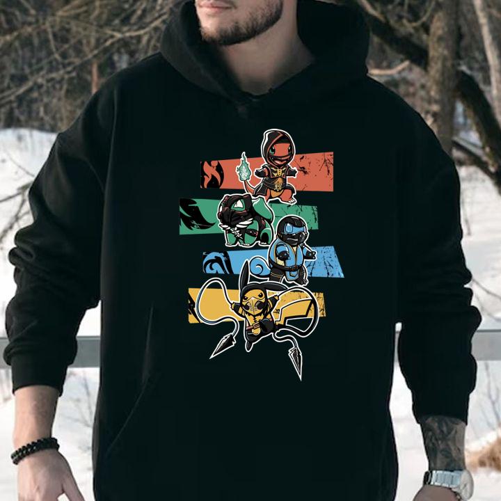 Motal Kombat mashup Pokemon Pikachu Squirtle Bulbasaur Charmander t-shirt