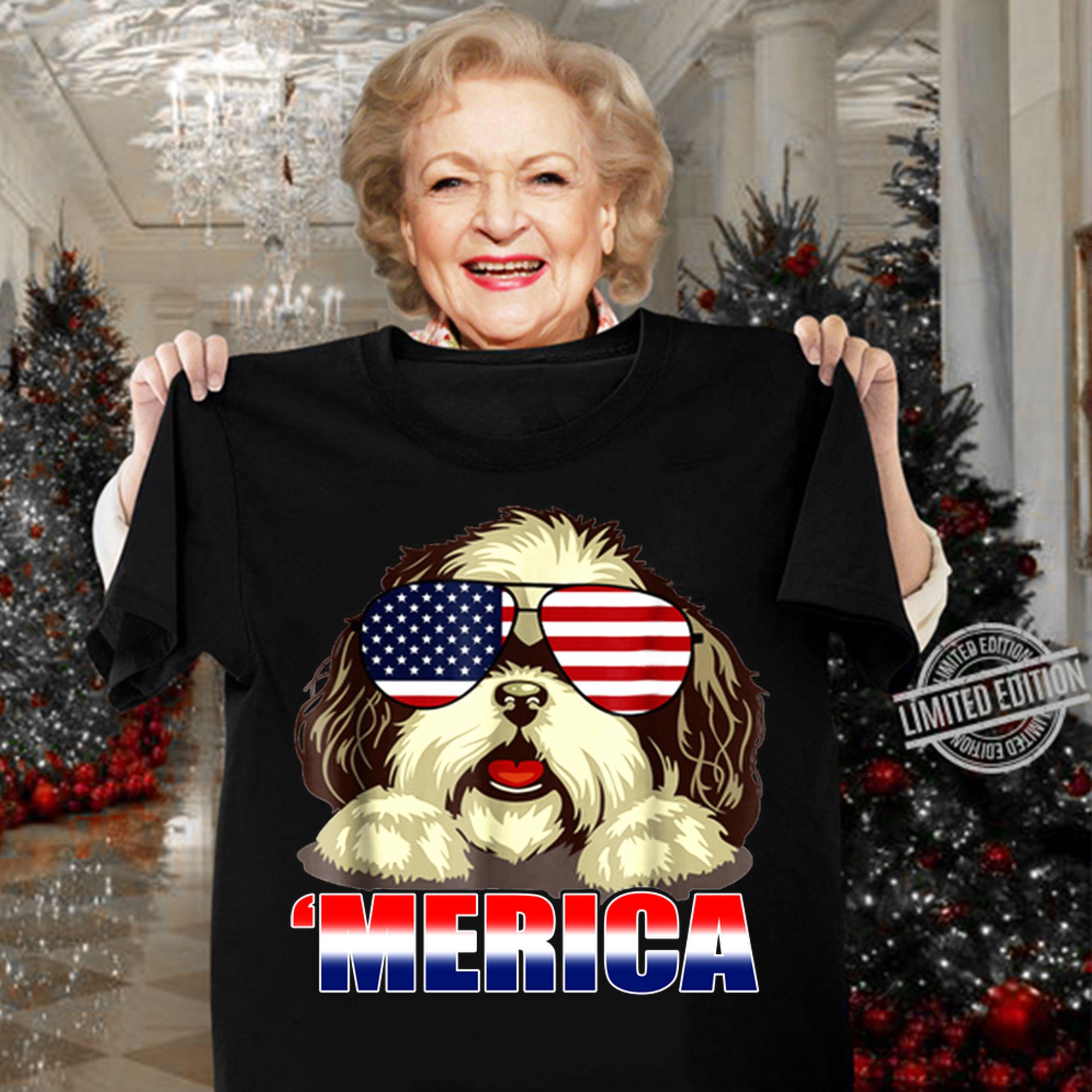 Shih Tzu Merica 4th Of July Patriot For Women t-shirt woman shirt