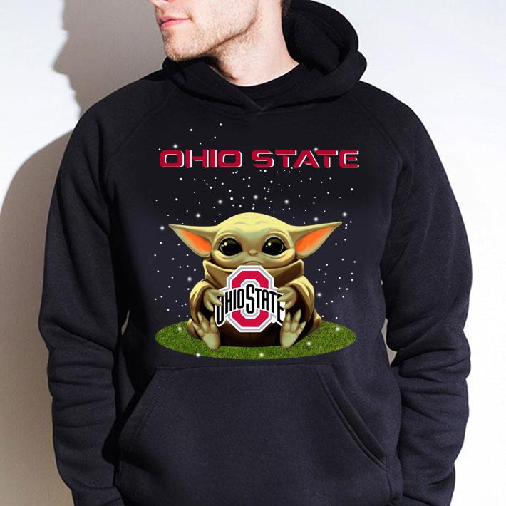 The Child Baby Yoda hug Ohio State Buckeyes Star Wars t-shirt hoodie