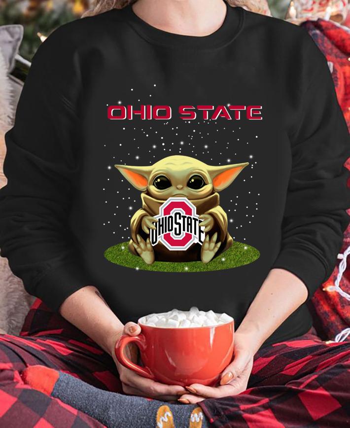 The Child Baby Yoda hug Ohio State Buckeyes Star Wars t-shirt sweatshirt