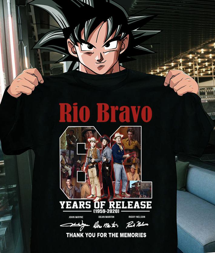 Rio Bravo 61 years of release 1959 2020 signatures t-shirt
