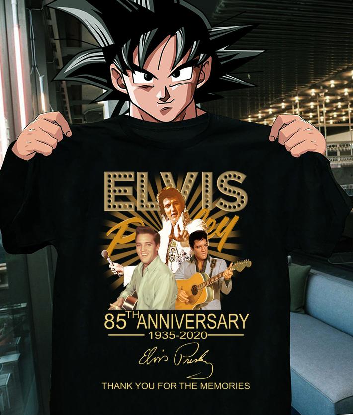 Elvis Presley 85th anniversary 1935-2020 signature thank you for the memories t-shirt