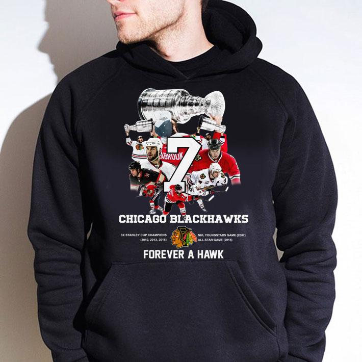 No.7 Brent Seabrook Chicago Blackhawks Forever A Hawk t-shirt