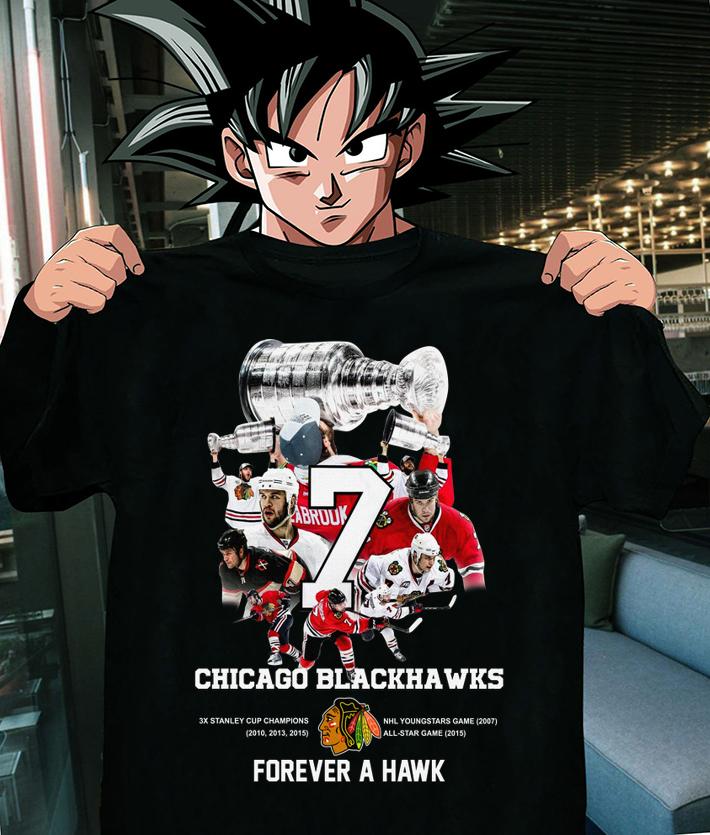 No.7 Brent Seabrook Chicago Blackhawks Forever A Hawk t-shirt
