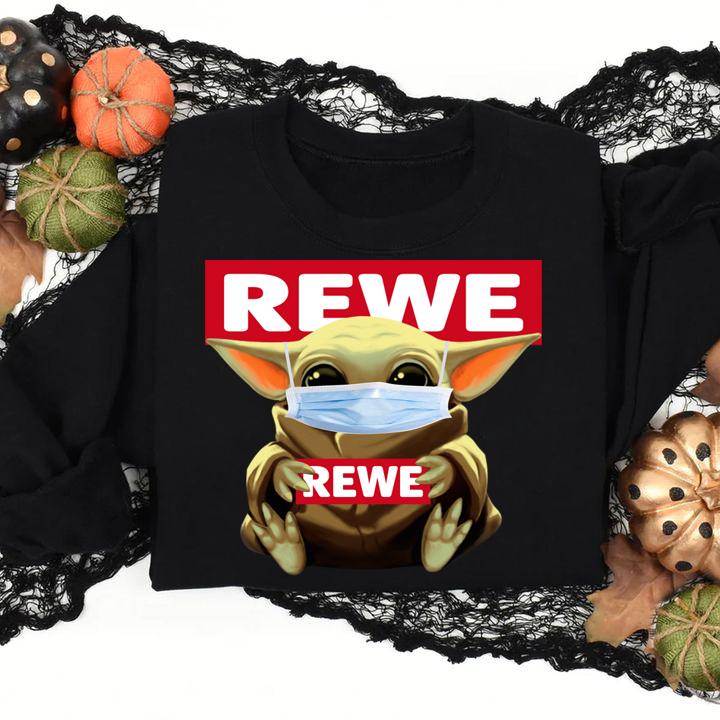 baby yoda mask rewe sweatshirt - Baby Yoda Mask Rewe t-shirt