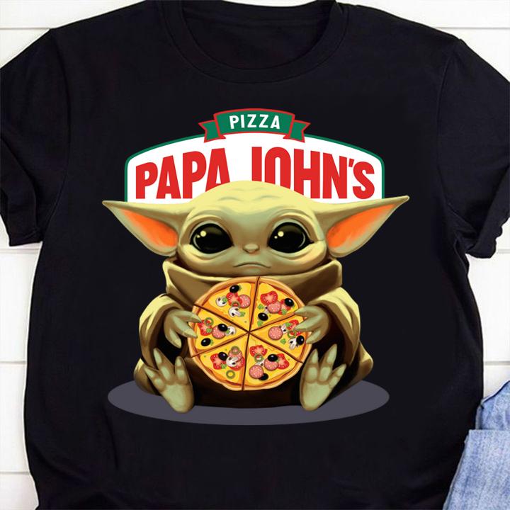 star wars baby yoda hug pizza papa johns shirt - Star Wars Baby Yoda Hug Pizza Papa Johns t-shirt