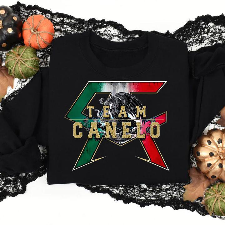 team canelo mexico alvarez mexico flag aguila tricolor box sweatshirt - Team Canelo Mexico Alvarez - Mexico flag Aguila Tricolor box t-shirt