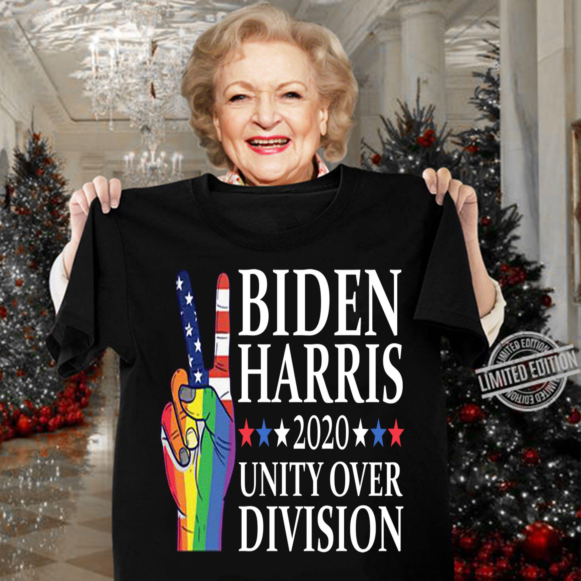 Biden Harris 2020 Unity Over Division American Flag Lgbt t-shirt