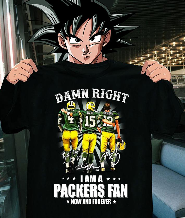 Championship Favre Starr Rodgers Damn Right I’m A Packers Fan Now And Forver t-shirt